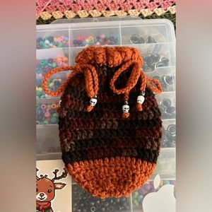Crocheted Drawstring Bag 💀